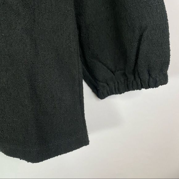 NWT MADEWELL Texture & Thread Full Knit Black Sleeve Top - Picture 11 of 15